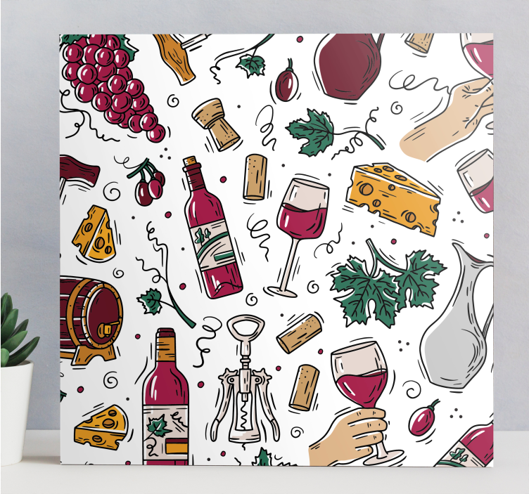 Sports canvas art wine tasting excitement - TenStickers