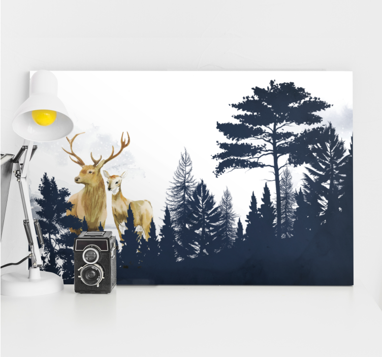 Stag canvas of majestic stags - TenStickers