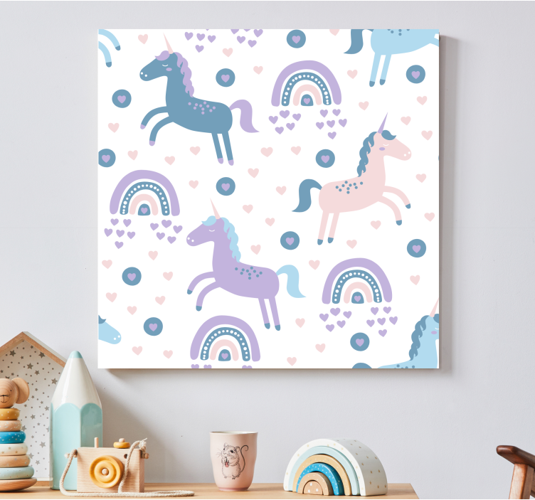 Stag canvas whimsical unicorn designs - TenStickers
