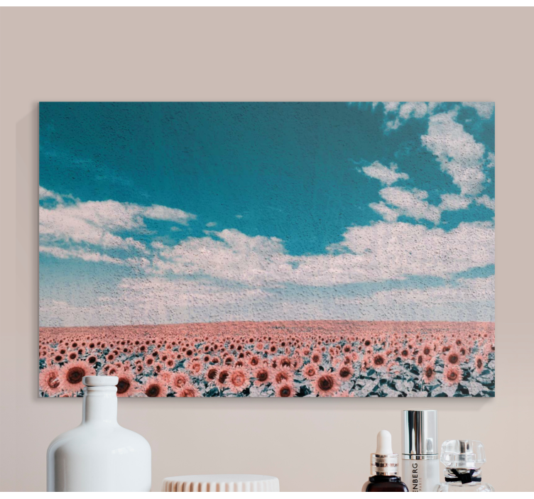 Sunflower Field Horizon Flowers  canvas - TenStickers