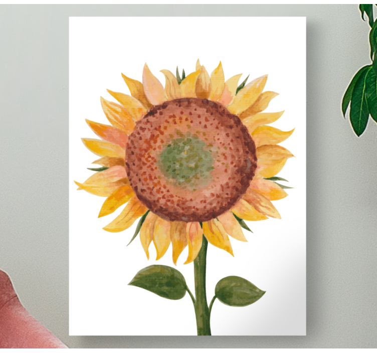 Sunflower painting flower canvas - TenStickers