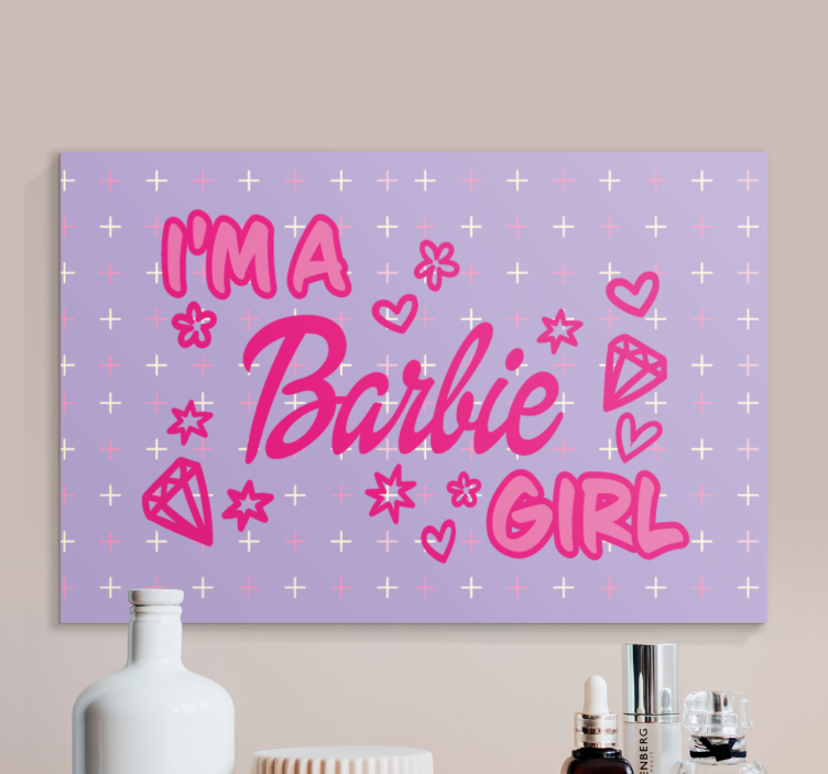 Teen canvas prints i'm a barbie girl in a dream world - TenStickers