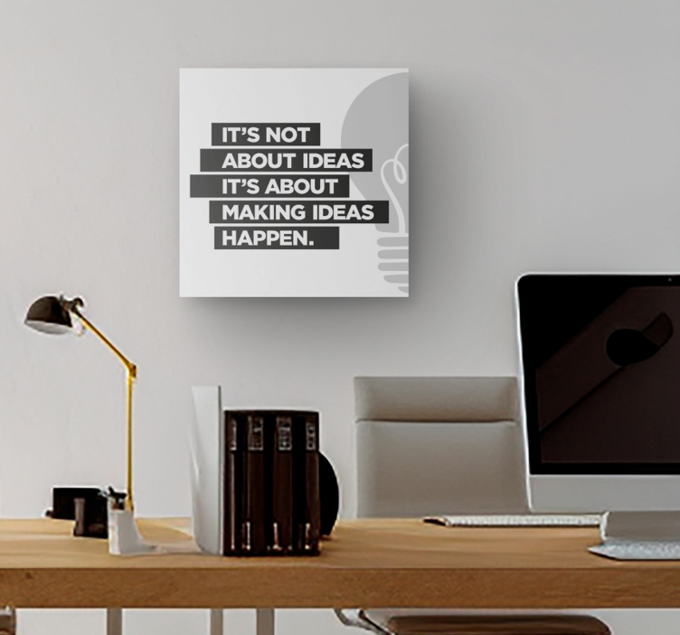 Text about ideas inspirational wall art canvas - TenStickers