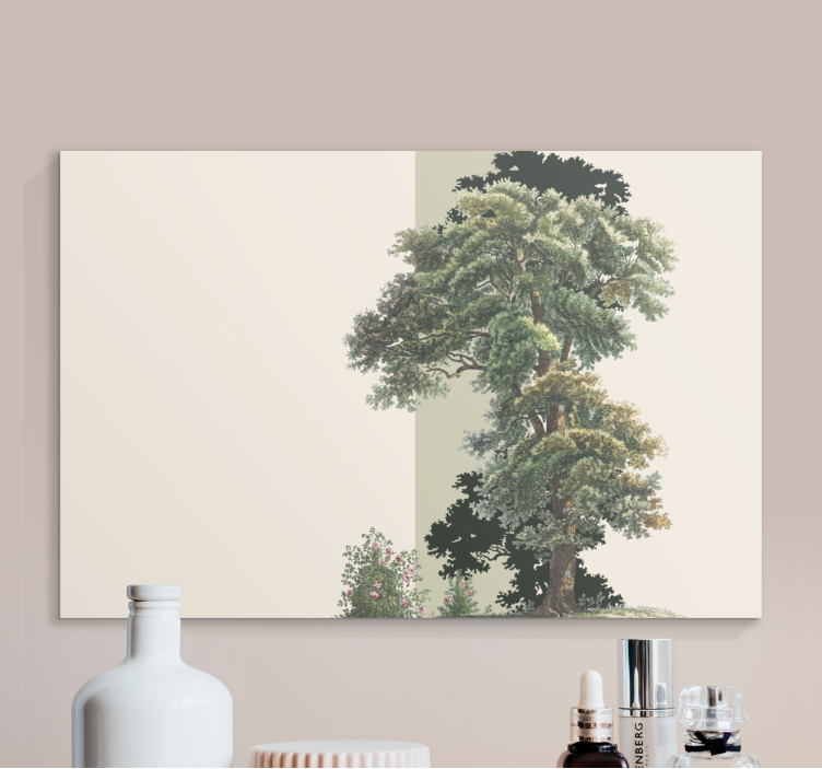 Tree canvas wall art regal tree outline - TenStickers