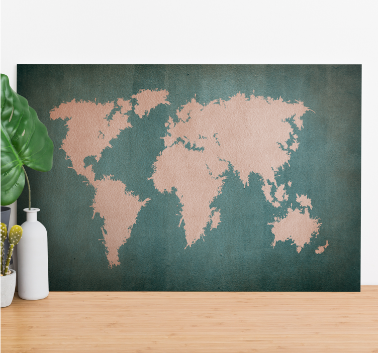 World map wall art stylized world map - TenStickers