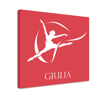 gymnast silhouette  customisable canvas prints - TenStickers