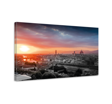 Sunset in Florence City skyline prints - TenStickers