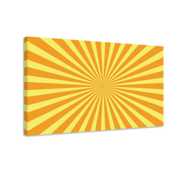 Abstract sunset with orange tones 70's canvas wall art - TenStickers