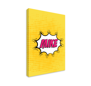 comic book name customisable canvas prints - TenStickers