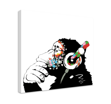 Monkey Music Banksy Canvas - TenStickers
