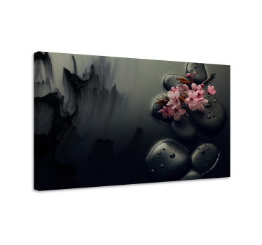 elegantes flores piedras zen sophisticated canvas prints - TenStickers