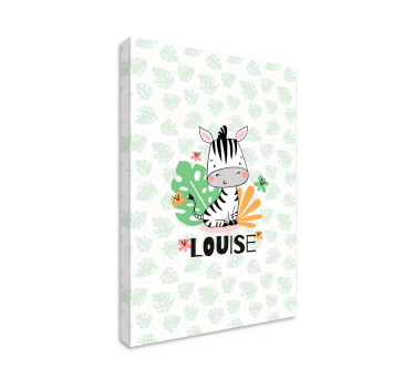 Custom Zebra Illustration cocktail canvas - TenStickers