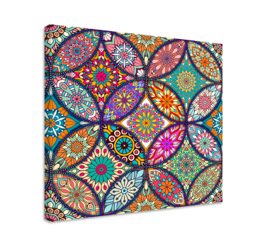 Colorful mandalas master bedroom canvas wall art - TenStickers