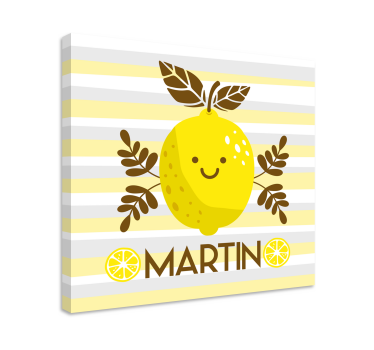smiling lemons customisable canvas prints - TenStickers