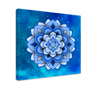 Mandala floral blue mandala print wall art - TenStickers