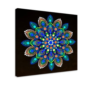 Mandala colourful dots mandala print wall art - TenStickers