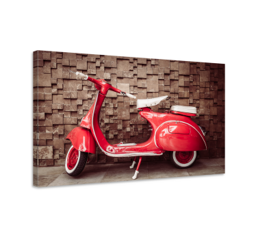 Red motorbike vintage wall prints - TenStickers