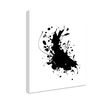 Black ink splash canvas art - TenStickers