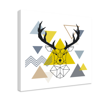 Geometric Stag canvas prints - TenStickers