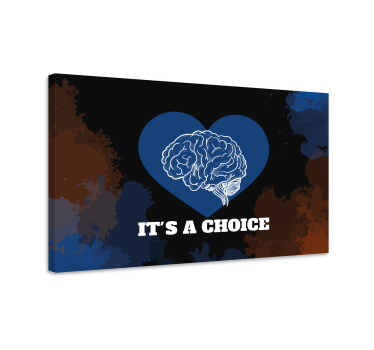 Heart and Brain inspirational canvas - TenStickers