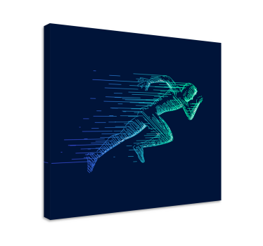 Abstract Running  canvas art - TenStickers