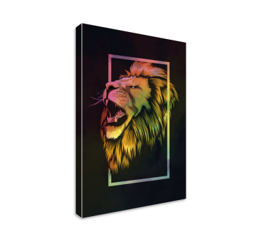 Animal canvas prints majestic lion roar art - TenStickers