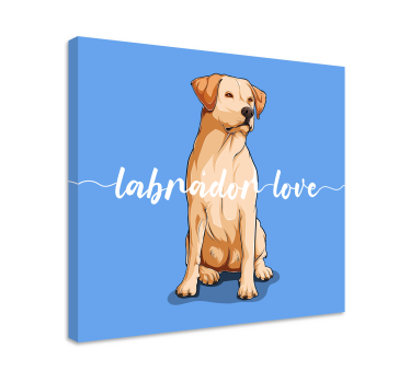 Labrador love wall art quote prints - TenStickers