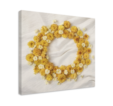 Yellow wildflowers floral canvas - TenStickers