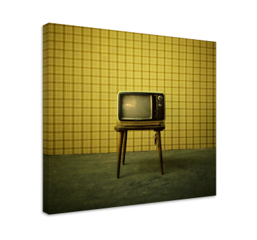 Retro canvas television stand - TenStickers
