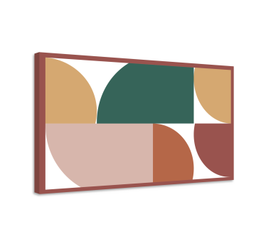 Abstract pattern shapes geometric canvas art - TenStickers