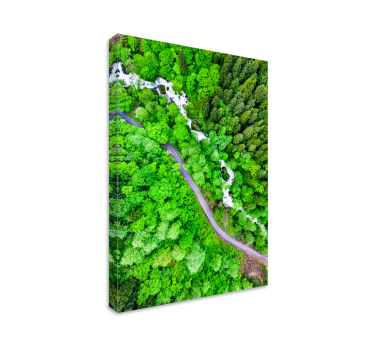 Landscape canvas winding forest river art - TenStickers