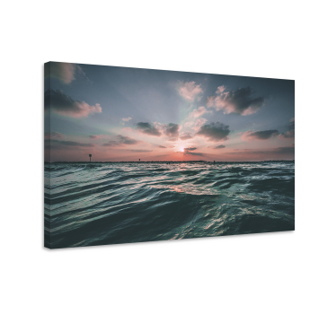 Dusk over ocean landscape canvas - TenStickers