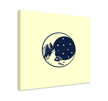 Landscape canvas camping under stars - TenStickers