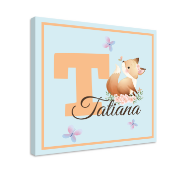 Cocktail canvas t friendly fox - TenStickers