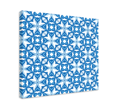 Modern blue vase"Hampton Style" abstract framed canvas - TenStickers
