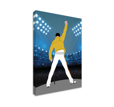 Freddie at Wembley Music canvas print - TenStickers