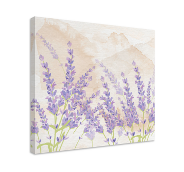 Provencal painting watercolor lavender floral canvas - TenStickers