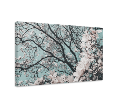 Elegant style Japanese cherry blossom floral canvas - TenStickers