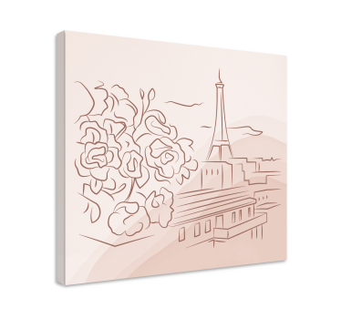 Minimalist Eiffel Tower canvas art - TenStickers