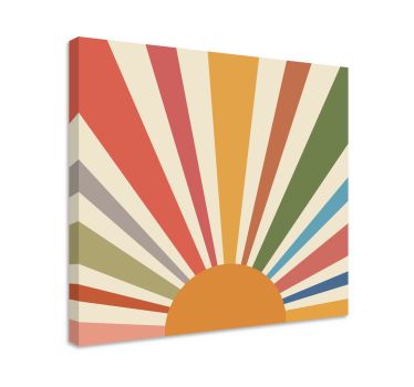 Colorful wall art Sun wall prints for living room - TenStickers