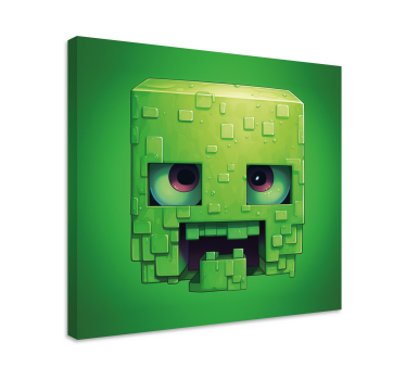 Creepy pixel art character framed gaming wall art - TenStickers