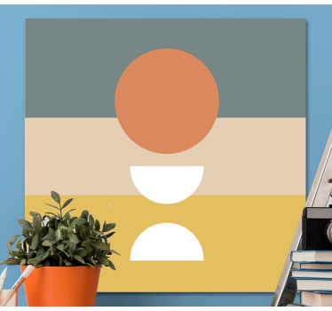 3 striped with circle flag geometric canvas art - TenStickers