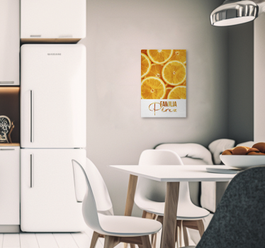 Naranja fruit canvas wall art - TenStickers