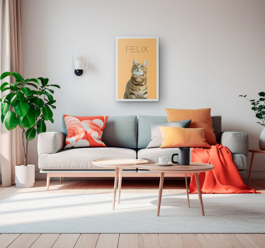 minimalist watercolor pet portrait canvas art - TenStickers