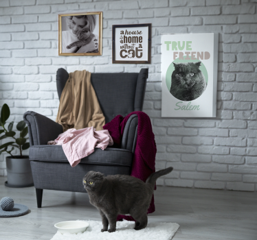 Pet true friend customized canvas print - TenStickers
