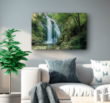 Waterfall in Forest canvas print - TenStickers