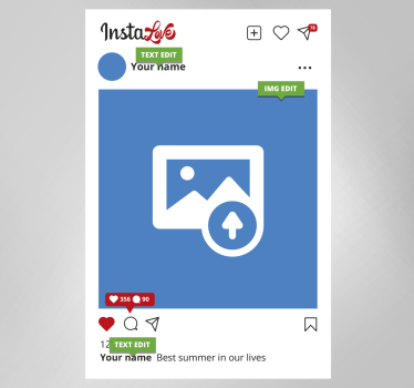 Instalove customized canvas print - TenStickers