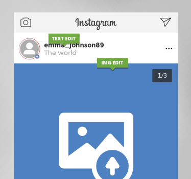 Instagram screen customized canvas print - TenStickers