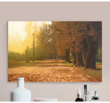 Autumn pathway landscape canvas - TenStickers