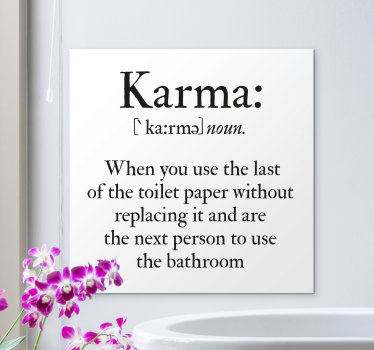 Bath fun karma Bathroom wall art canvas - TenStickers